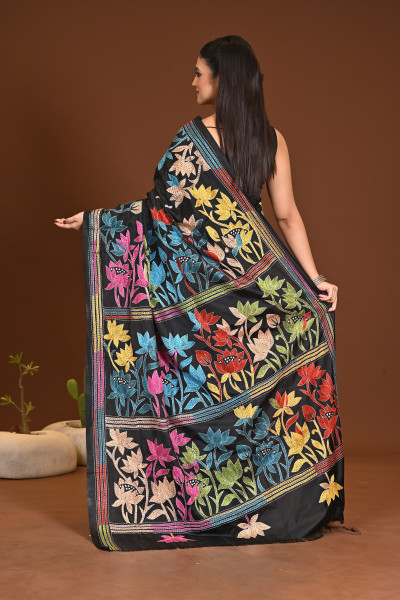 BELENDED SILK KANTHA SAREE