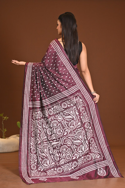 BELENDED SILK KANTHA SAREE