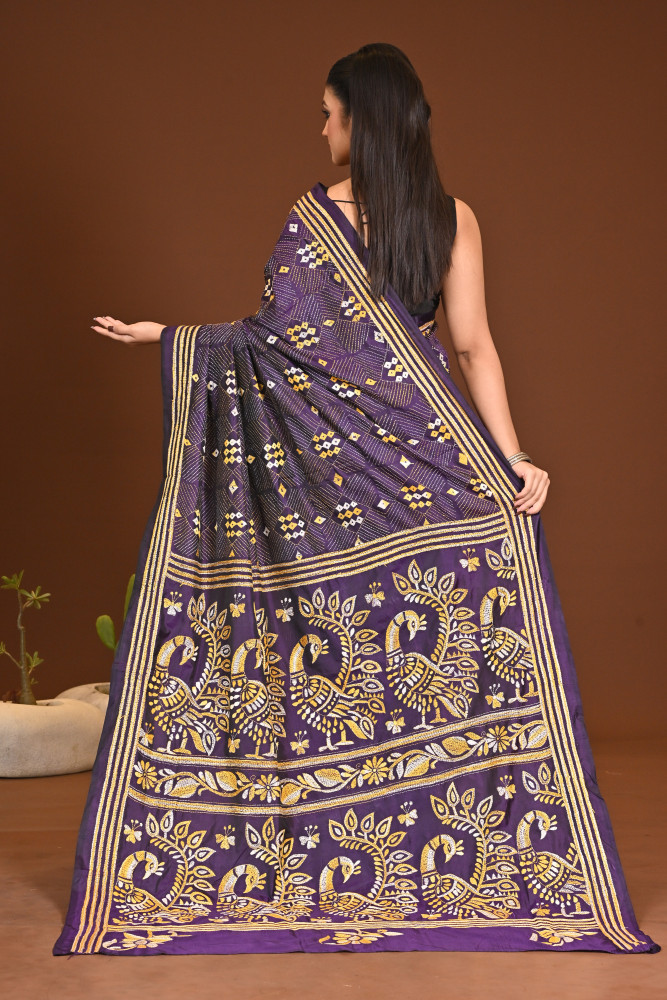 BELENDED SILK KANTHA SAREE