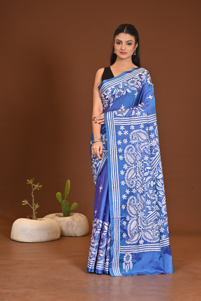 BELENDED SILK KANTHA SAREE