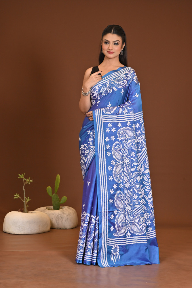 BELENDED SILK KANTHA SAREE