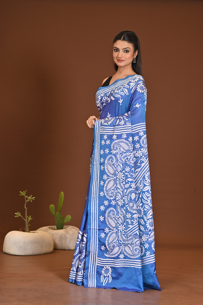BELENDED SILK KANTHA SAREE