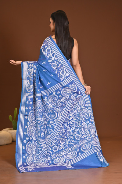 BELENDED SILK KANTHA SAREE