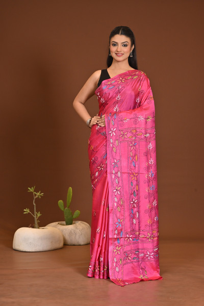 BELENDED SILK KANTHA SAREE