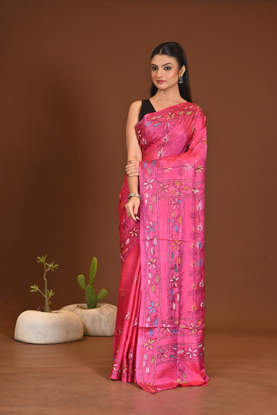 BELENDED SILK KANTHA SAREE