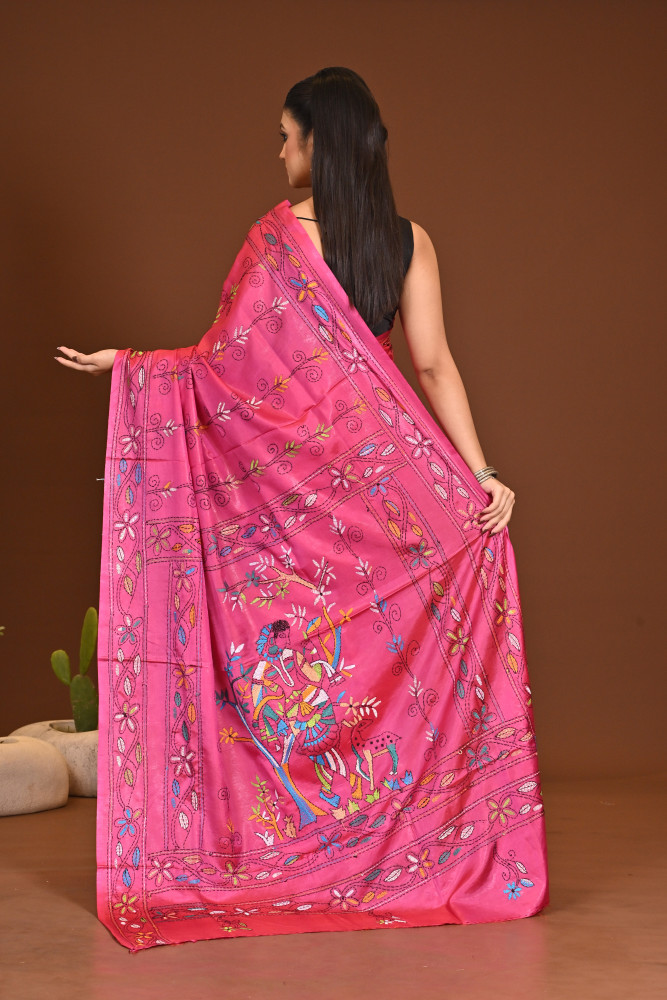 BELENDED SILK KANTHA SAREE