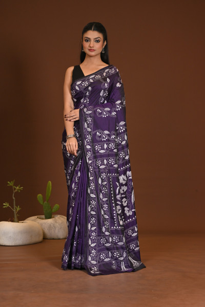 BELENDED SILK KANTHA SAREE