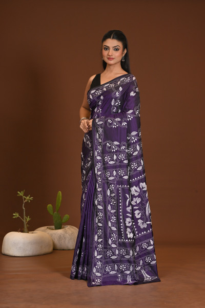 BELENDED SILK KANTHA SAREE