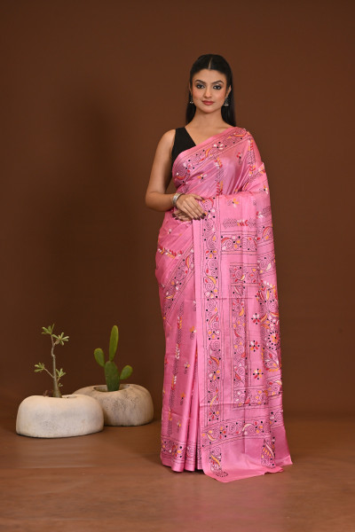 BELENDED SILK KANTHA SAREE