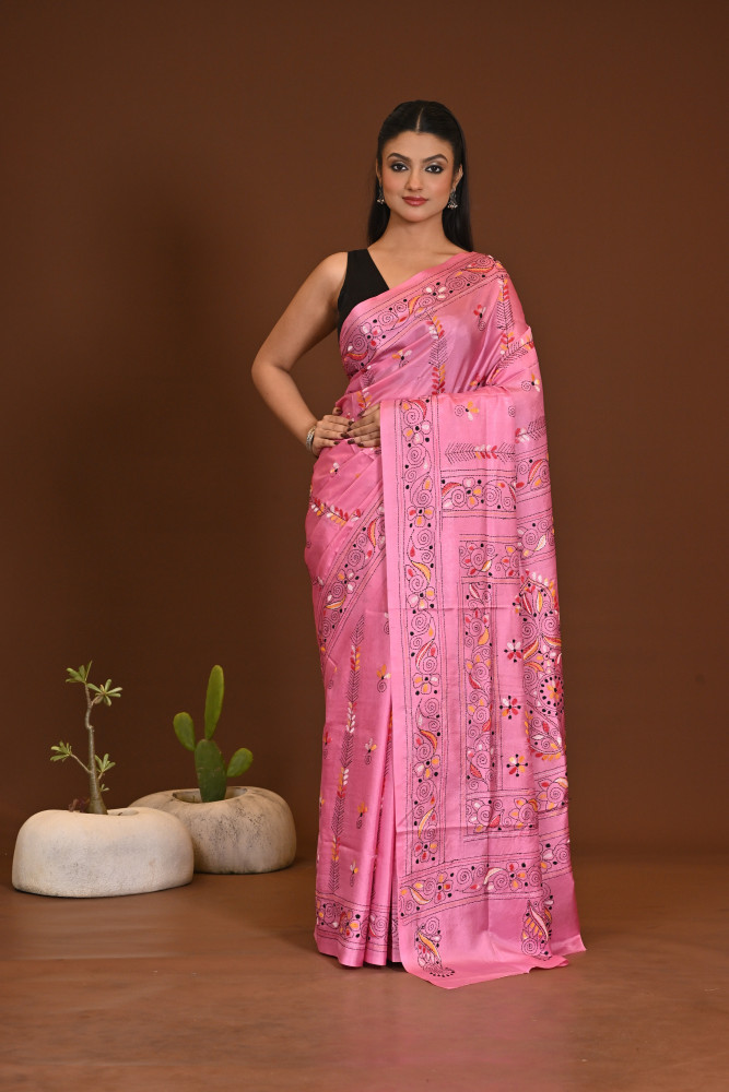 BELENDED SILK KANTHA SAREE