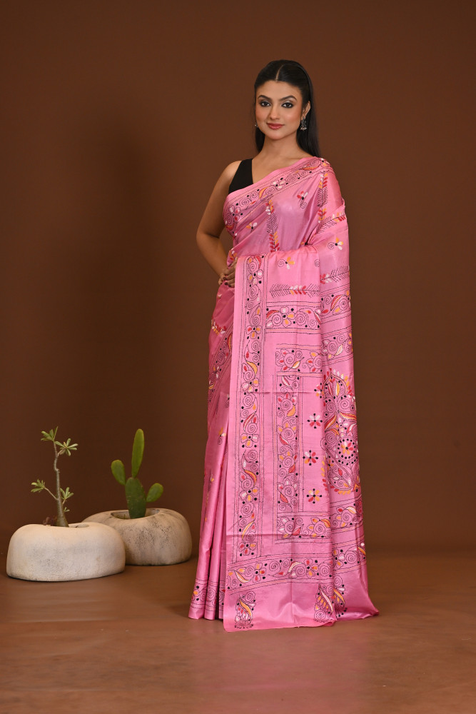BELENDED SILK KANTHA SAREE