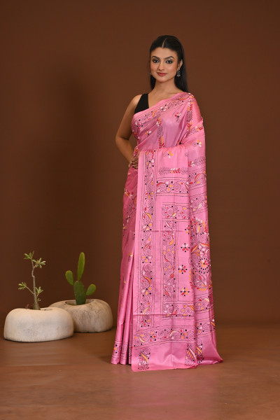 BELENDED SILK KANTHA SAREE