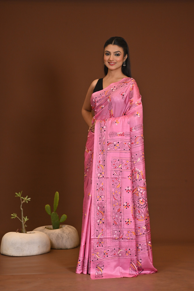 BELENDED SILK KANTHA SAREE