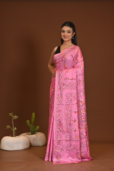 BELENDED SILK KANTHA SAREE