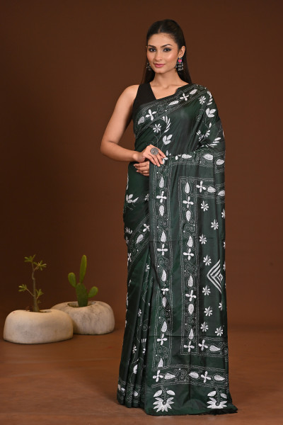 BELENDED SILK KANTHA SAREE