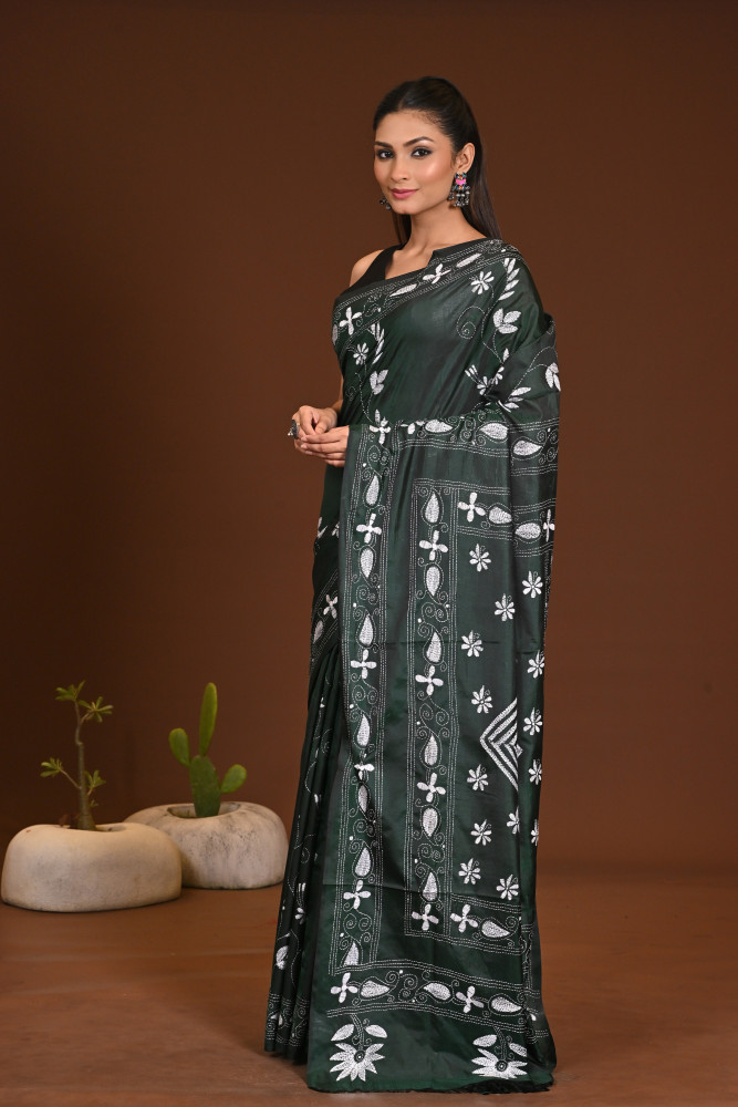 BELENDED SILK KANTHA SAREE