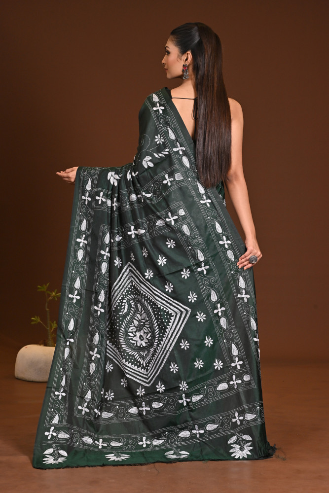 BELENDED SILK KANTHA SAREE