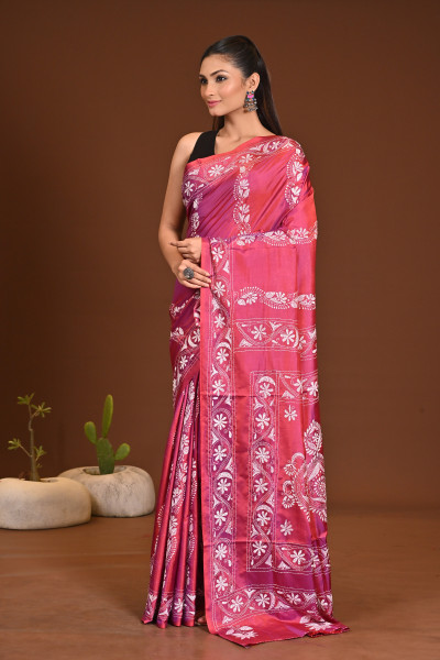 BELENDED SILK KANTHA SAREE