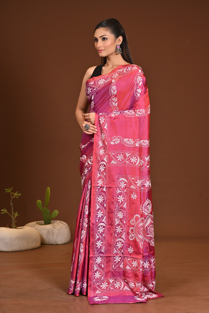 BELENDED SILK KANTHA SAREE
