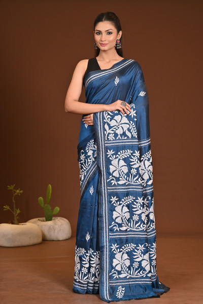 BELENDED SILK KANTHA SAREE