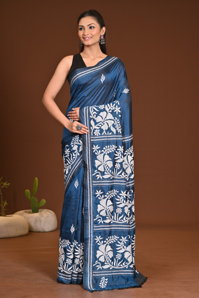 BELENDED SILK KANTHA SAREE