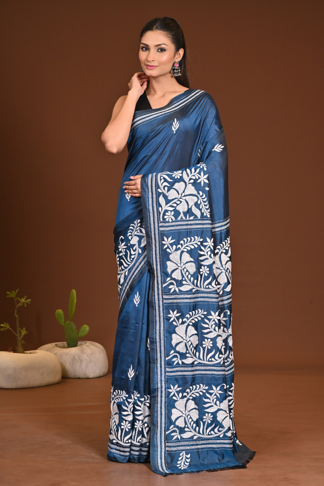 BELENDED SILK KANTHA SAREE