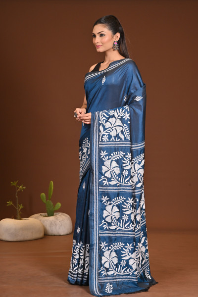 BELENDED SILK KANTHA SAREE