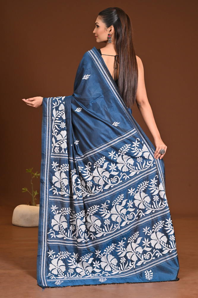 BELENDED SILK KANTHA SAREE