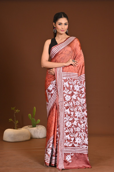BELENDED SILK KANTHA SAREE