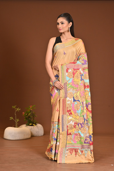 BELENDED SILK KANTHA SAREE