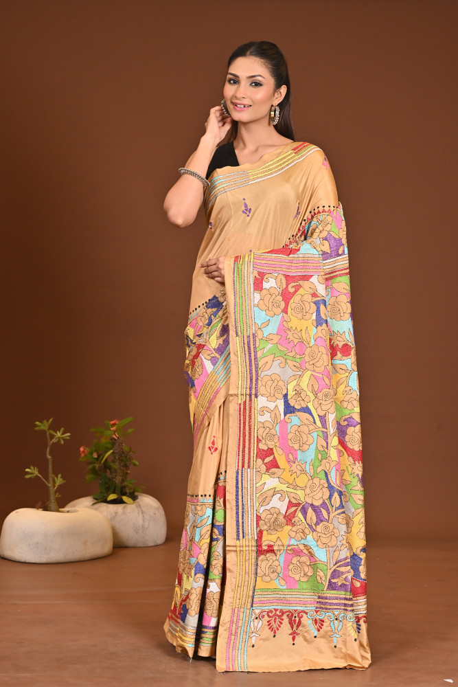 BELENDED SILK KANTHA SAREE