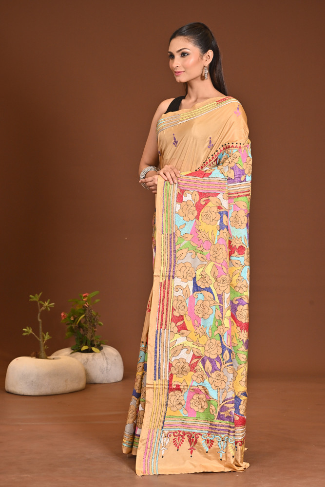BELENDED SILK KANTHA SAREE