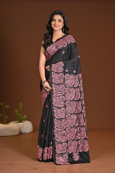 BELENDED SILK KANTHA SAREE