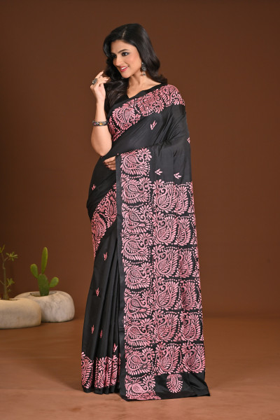 BELENDED SILK KANTHA SAREE