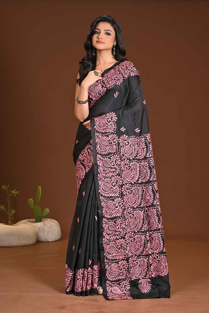 BELENDED SILK KANTHA SAREE