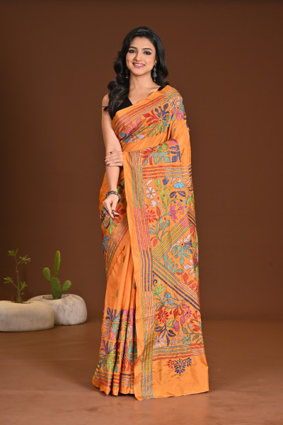 BELENDED SILK KANTHA SAREE