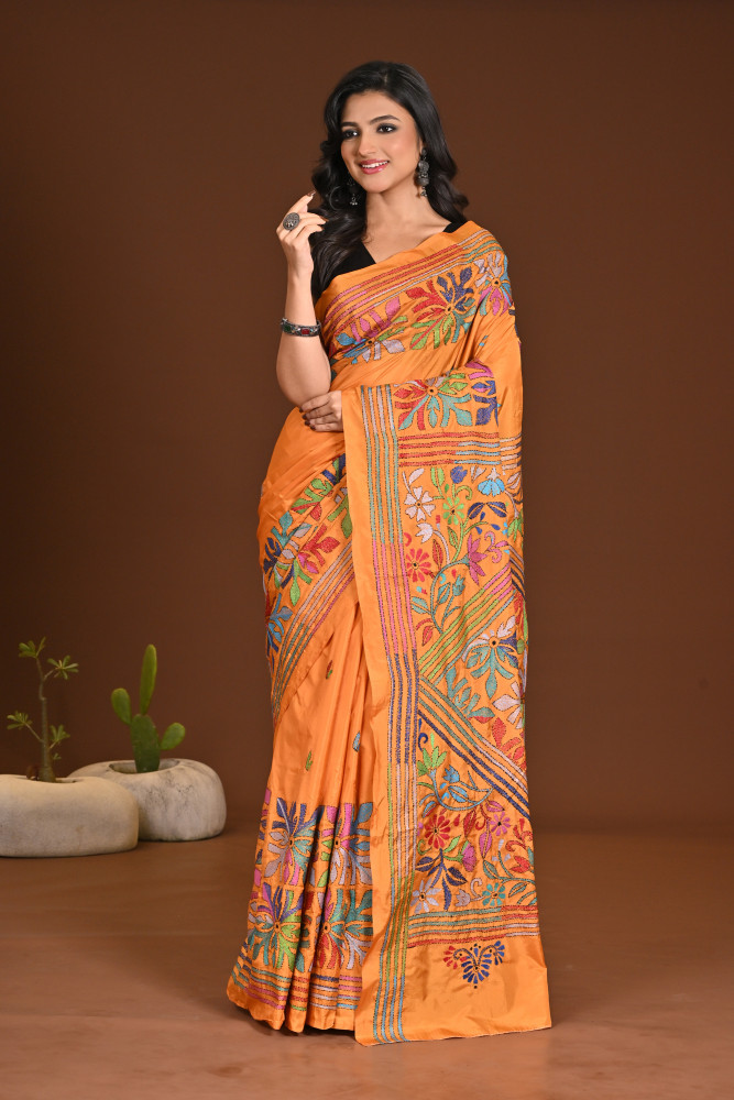 BELENDED SILK KANTHA SAREE