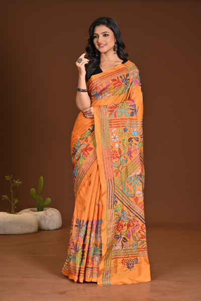 BELENDED SILK KANTHA SAREE