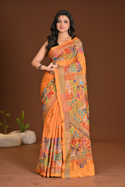 BELENDED SILK KANTHA SAREE
