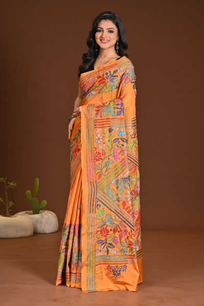 BELENDED SILK KANTHA SAREE