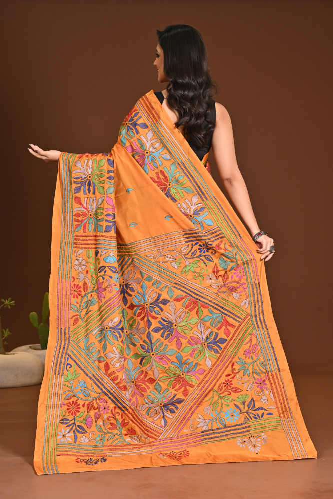 BELENDED SILK KANTHA SAREE