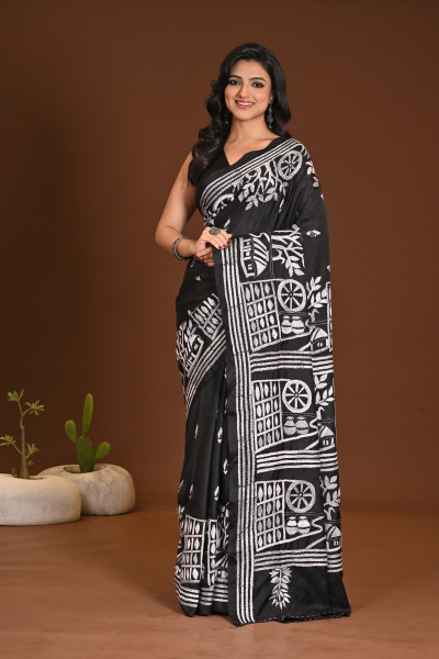 BELENDED SILK KANTHA SAREE