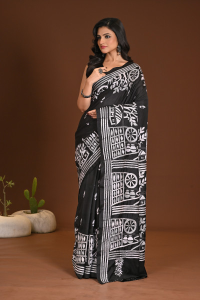 BELENDED SILK KANTHA SAREE