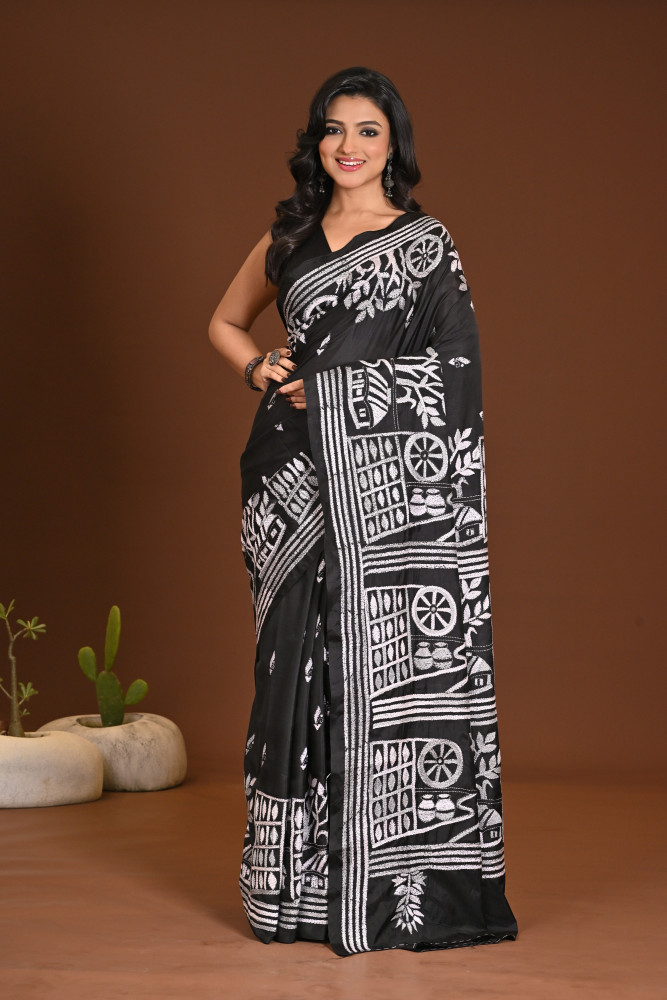 BELENDED SILK KANTHA SAREE