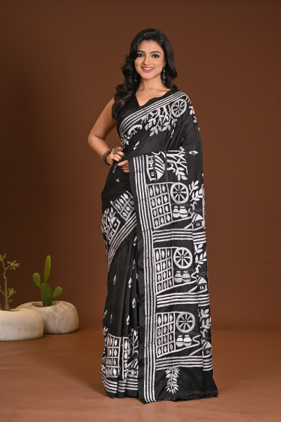 BELENDED SILK KANTHA SAREE