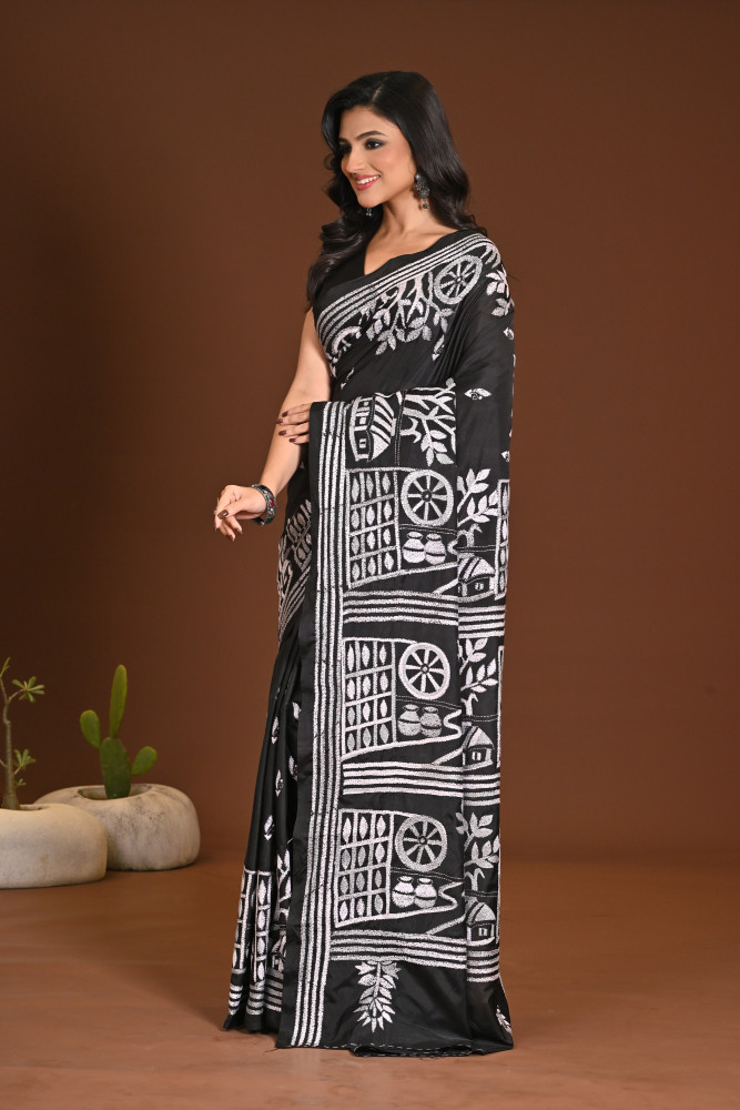 BELENDED SILK KANTHA SAREE