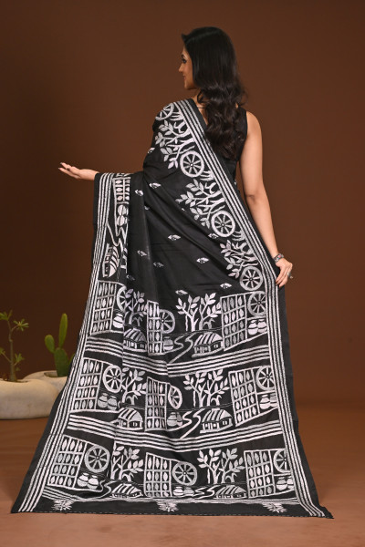 BELENDED SILK KANTHA SAREE