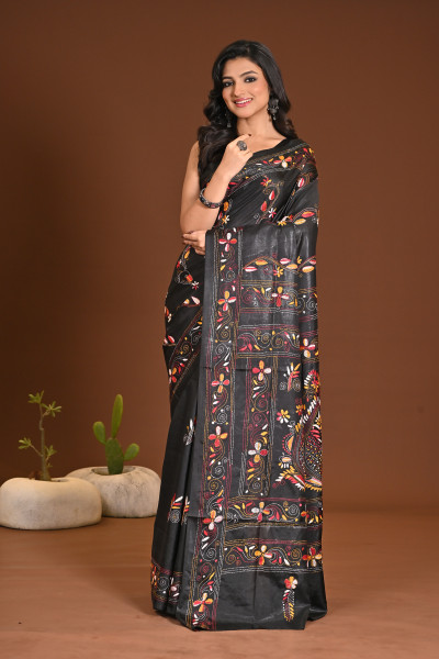 BELENDED SILK KANTHA SAREE