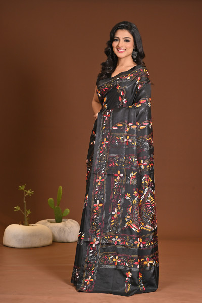 BELENDED SILK KANTHA SAREE