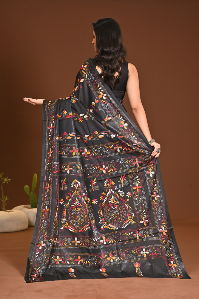 BELENDED SILK KANTHA SAREE